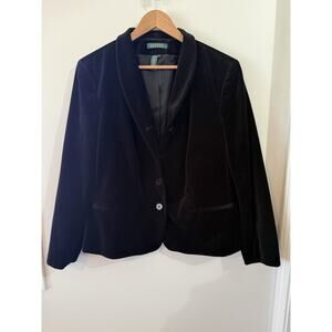 Lauren Ralph lauren Women’s Black Velvet 4 Button Jacket Size 16W